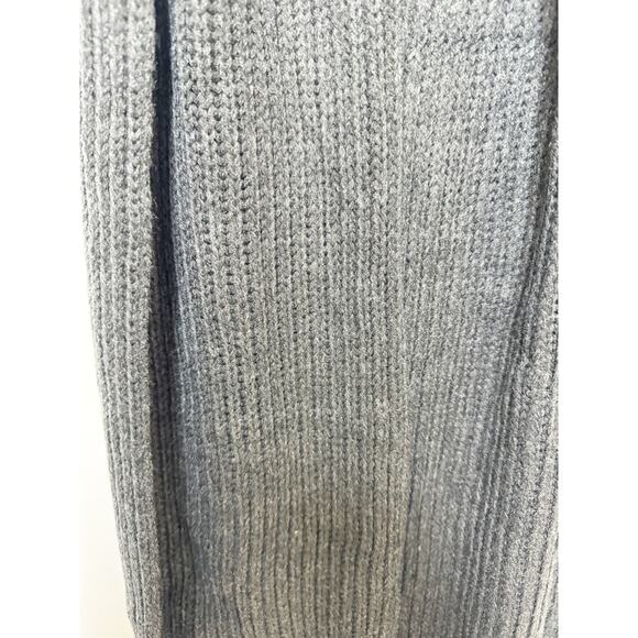 Tommy Hilfiger Mens Scarf Flag Edge Charcoal Gray Blue Red White 100% Acrylic - Picture 3 of 9